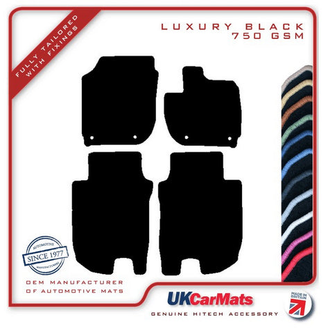 Honda HR-V 2015-2021 Black Luxury Velour Tailored Car Mats HITECH
