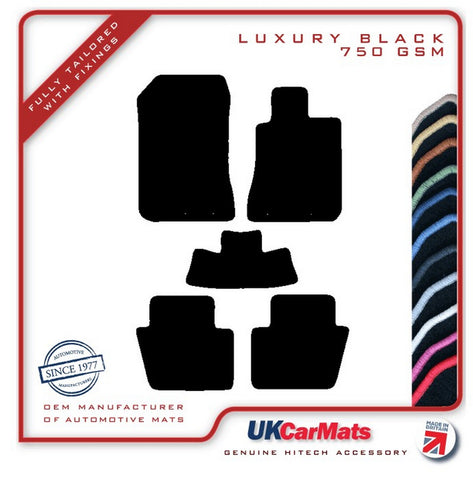 Honda Legend 2004-2012 Black Luxury Velour Tailored Car Mats HITECH
