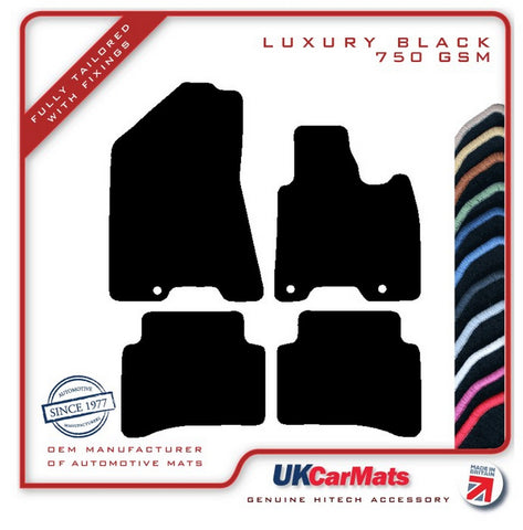 Hyundai Tucson 2018-2020 Black Luxury Velour Tailored Car Mats HITECH