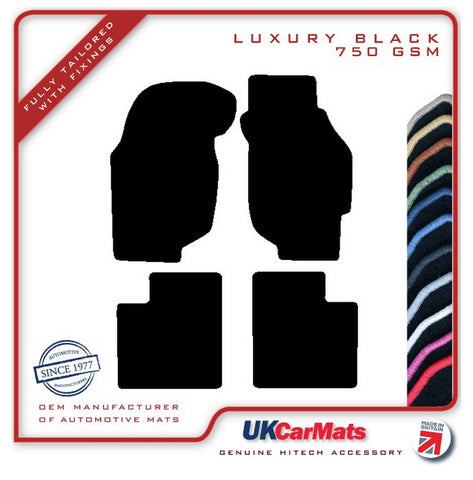 Honda Concerto 1989-1995 Black Luxury Velour Tailored Car Mats HITECH