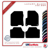 Hyundai Kona Electric 2017-2023 Black Luxury Velour Tailored Car Mats HITECH