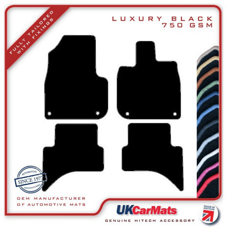 Honda E (Electric) 2020 onwards Black Luxury Velour Tailored Car Mats HITECH