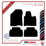 Hyundai Santa Fe (5 Seat) 2018 onwards (NOT FOR HYBRID MODELS!) Black Luxury Velour Tailored Car Mats HITECH