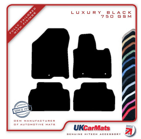 Hyundai Santa Fe (5 Seat) 2018 onwards (NOT FOR HYBRID MODELS!) Black Luxury Velour Tailored Car Mats HITECH