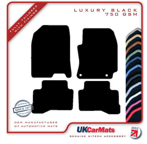 Hyundai Kona Hybrid 2019-2023 Black Luxury Velour Tailored Car Mats HITECH