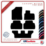 Hyundai Santa Fe (7 Seat) Hybrid 2018 onwards Black Luxury Velour Tailored Car Mats HITECH