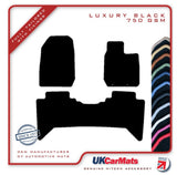Isuzu D-Max V-Cross Single Rear 2021 onwards Black Luxury Velour Tailored Car Mats HITECH