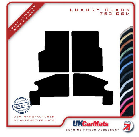 Jeep Wrangler 1997-2007 Black Luxury Velour Tailored Car Mats HITECH