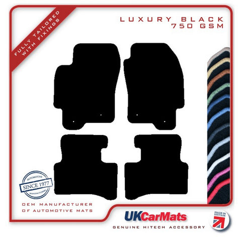 Jaguar X-Type (X400) 2.0/2.2 2004-2010 Black Luxury Velour Tailored Car Mats HITECH