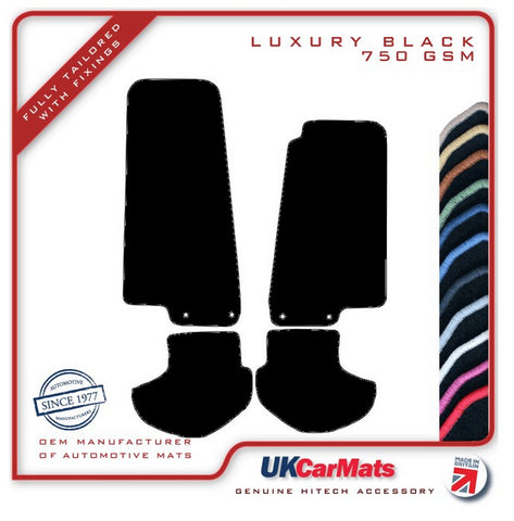 Jaguar XK (X100) Coupe/Convertible (Two Eyelets)  1996-2006 Black Luxury Velour Tailored Car Mats HITECH