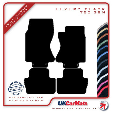 Jaguar S-Type (X200) Automatic 2003-2009 Black Luxury Velour Tailored Car Mats HITECH