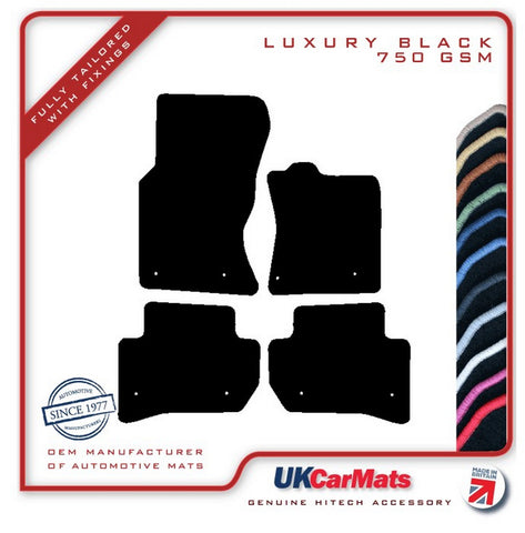 Jaguar F-Pace Manual 2016 onwards Black Luxury Velour Tailored Car Mats HITECH