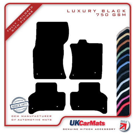 Jaguar XE (X760) 2014 onwards Black Luxury Velour Tailored Car Mats HITECH