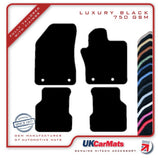 Jeep Compass 2017 onwards Black Luxury Velour Tailored Car Mats HITECH