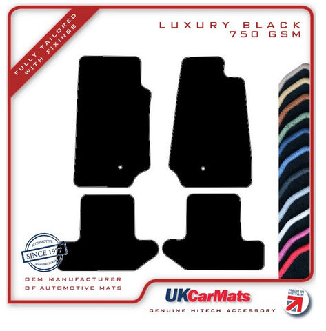 Jeep Wrangler 2Dr (JK) 2007-2017 Black Luxury Velour Tailored Car Mats HITECH