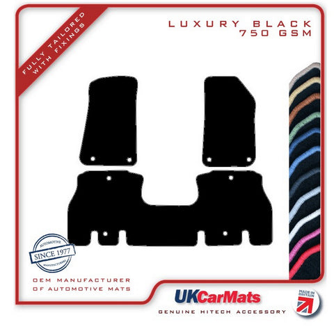 Jeep Wrangler 4Dr (JL) 2018 onwards Black Luxury Velour Tailored Car Mats HITECH