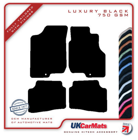 Kia Ceed (Single Fixing Driver) 2007-2009 Black Luxury Velour Tailored Car Mats HITECH