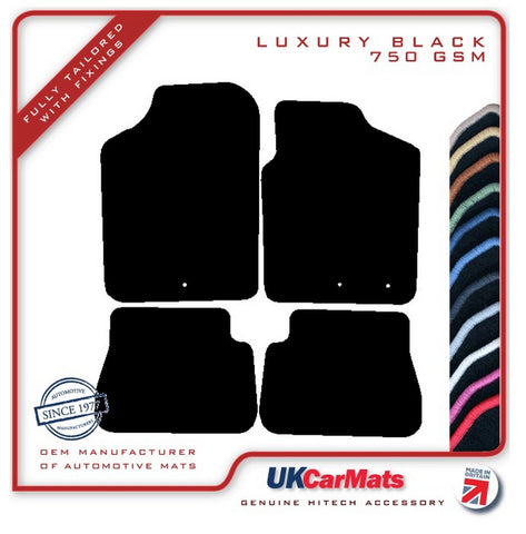 Kia Picanto 2004-2011 Black Luxury Velour Tailored Car Mats HITECH