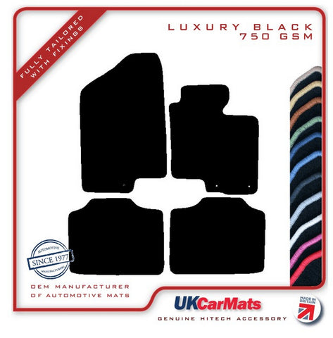 Kia Optima 2010-2015 Black Luxury Velour Tailored Car Mats HITECH