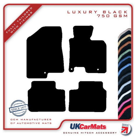 Kia Ceed 2012-2018 Black Luxury Velour Tailored Car Mats HITECH
