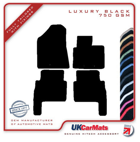 Kia Sorento 2013-2015 Black Luxury Velour Tailored Car Mats HITECH