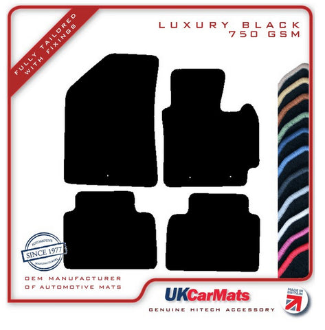 Kia Soul 2014-2019 Black Luxury Velour Tailored Car Mats HITECH