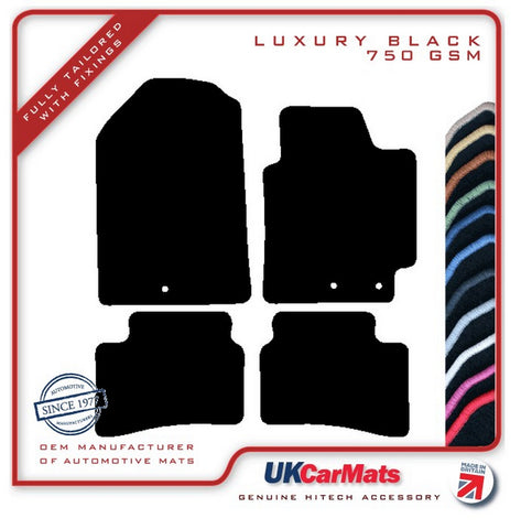 Kia Stonic 2017 onwards Black Luxury Velour Tailored Car Mats HITECH