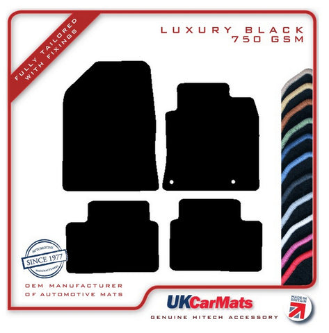 Kia Ceed Manual 2018 onwards Black Luxury Velour Tailored Car Mats HITECH