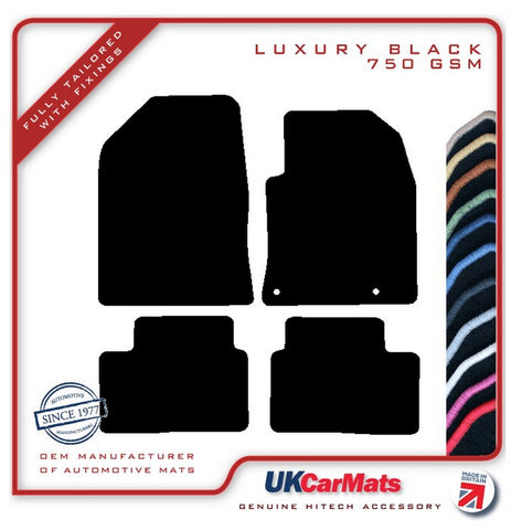 Kia Ceed Automatic 2018 onwards Black Luxury Velour Tailored Car Mats HITECH