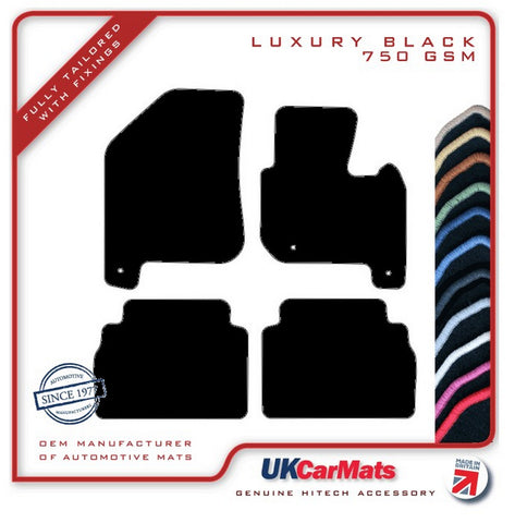 Kia Soul EV 2016-2020 Black Luxury Velour Tailored Car Mats HITECH