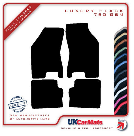 Lancia Delta 1985-1994 Black Luxury Velour Tailored Car Mats HITECH