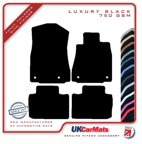 Lexus IS 300H 2013 onwards Black Luxury Velour Tailored Car Mats HITECH