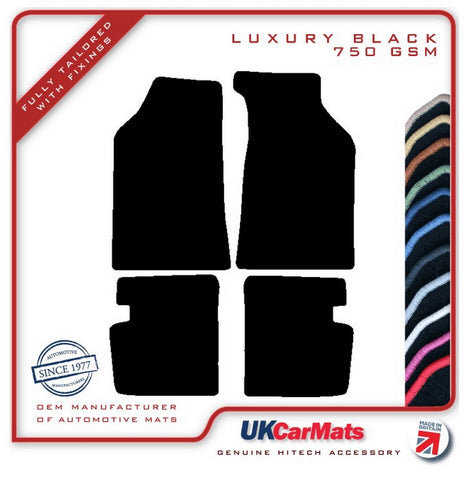 Lancia Delta 1979-1984 Black Luxury Velour Tailored Car Mats HITECH