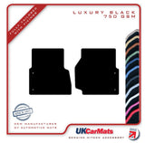 Land Rover Defender 90 Fronts Only 2012-2016 Black Luxury Velour Tailored Car Mats HITECH