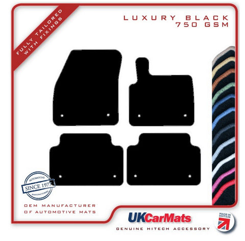 Land Rover Range Rover Evoque L551 Manual 2018 onwards Black Luxury Velour Tailored Car Mats HITECH