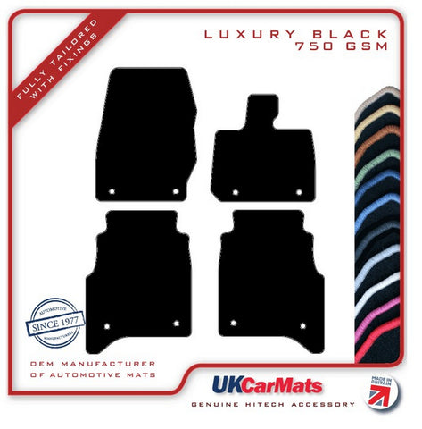 Land Rover Range Rover L460 LWB 4 Pce 2022 onwards Black Luxury Velour Tailored Car Mats HITECH