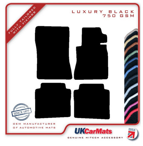 Mercedes S Class (W126) Saloon SWB 1982-1992 Black Luxury Velour Tailored Car Mats HITECH