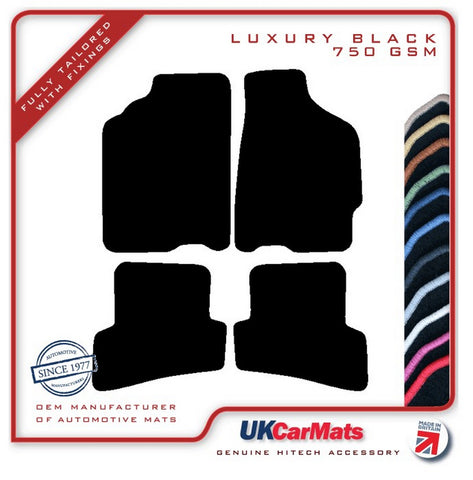 Mazda MX6 1992-1998 Black Luxury Velour Tailored Car Mats HITECH