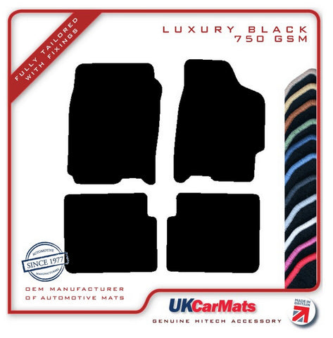 Mazda 323 1998-2004 Black Luxury Velour Tailored Car Mats HITECH