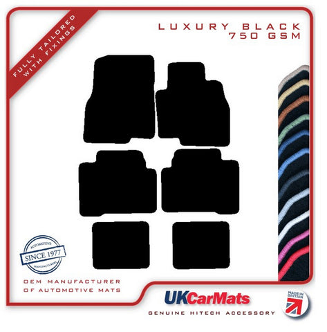 Mitsubishi Grandis 2004-2010 Black Luxury Velour Tailored Car Mats HITECH