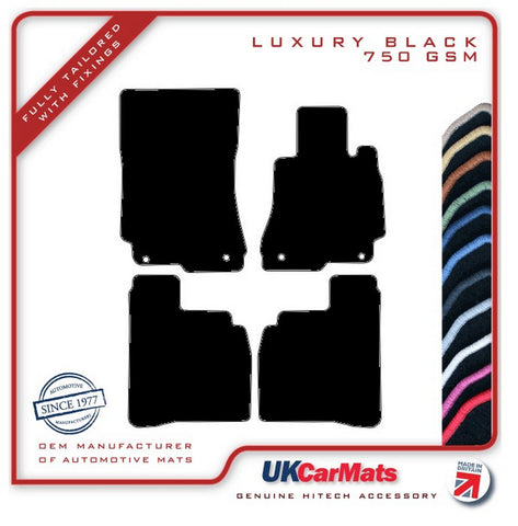 Mercedes S Class (W221) Saloon LWB 2006-2013 Black Luxury Velour Tailored Car Mats HITECH