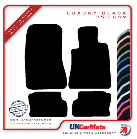Mercedes S Class (W140) Coupe 1991-1999 Black Luxury Velour Tailored Car Mats HITECH