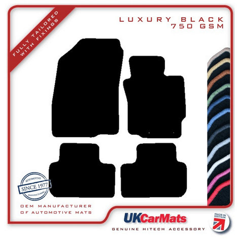 Mitsubishi ASX Manual 2010 onwards Black Luxury Velour Tailored Car Mats HITECH