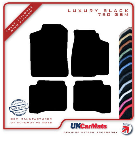 Mazda 323F 1994-1998 Black Luxury Velour Tailored Car Mats HITECH