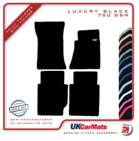 Mercedes S Class (W116) Saloon 1972-1981 Black Luxury Velour Tailored Car Mats HITECH