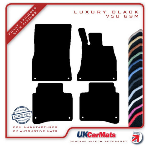 Mercedes S Class (W222) Saloon LWB 2013-2020 Black Luxury Velour Tailored Car Mats HITECH