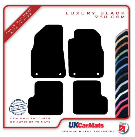 MG MG3 2013 onwards Black Luxury Velour Tailored Car Mats HITECH