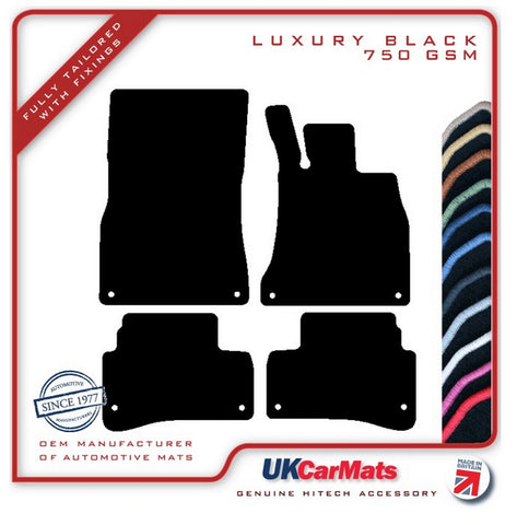 Mercedes S Class (W222) Saloon SWB 2013-2020 Black Luxury Velour Tailored Car Mats HITECH