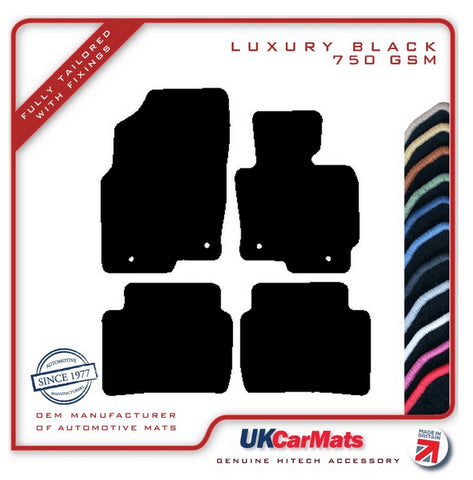 Mazda CX-5 2012-2017 Black Luxury Velour Tailored Car Mats HITECH