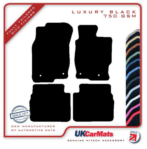 Mazda 6 2008-2012 Black Luxury Velour Tailored Car Mats HITECH